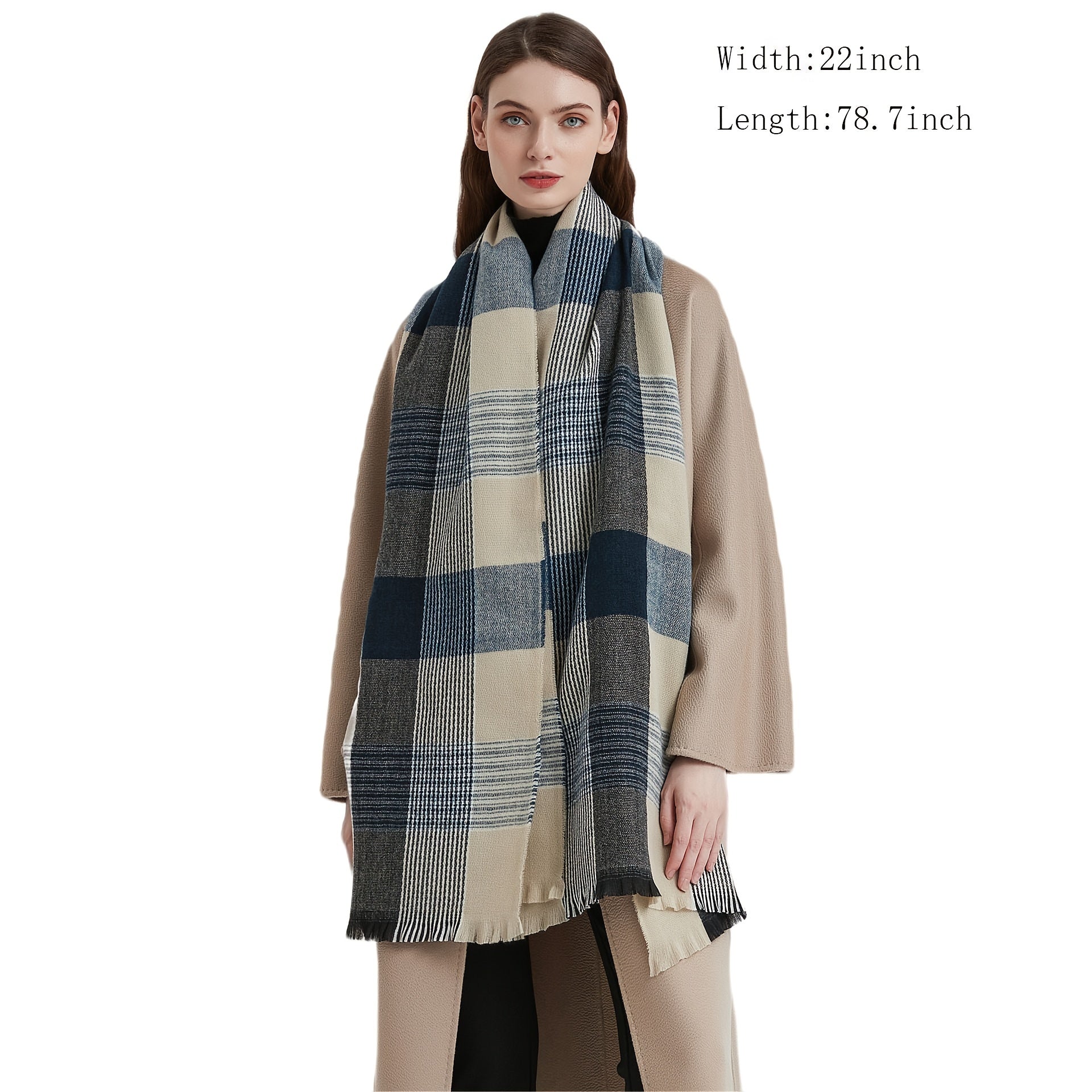 Plaid Scarf Double Sided British Style Scarf For Women Warm Scarves Winter
