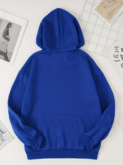 Cartoon Frog Print Hoodie Casual Sweatshirt Women's Clothing