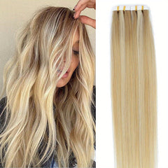 20pcs Ombre Straight Tape In Human Hair Extensions Natural Looking
