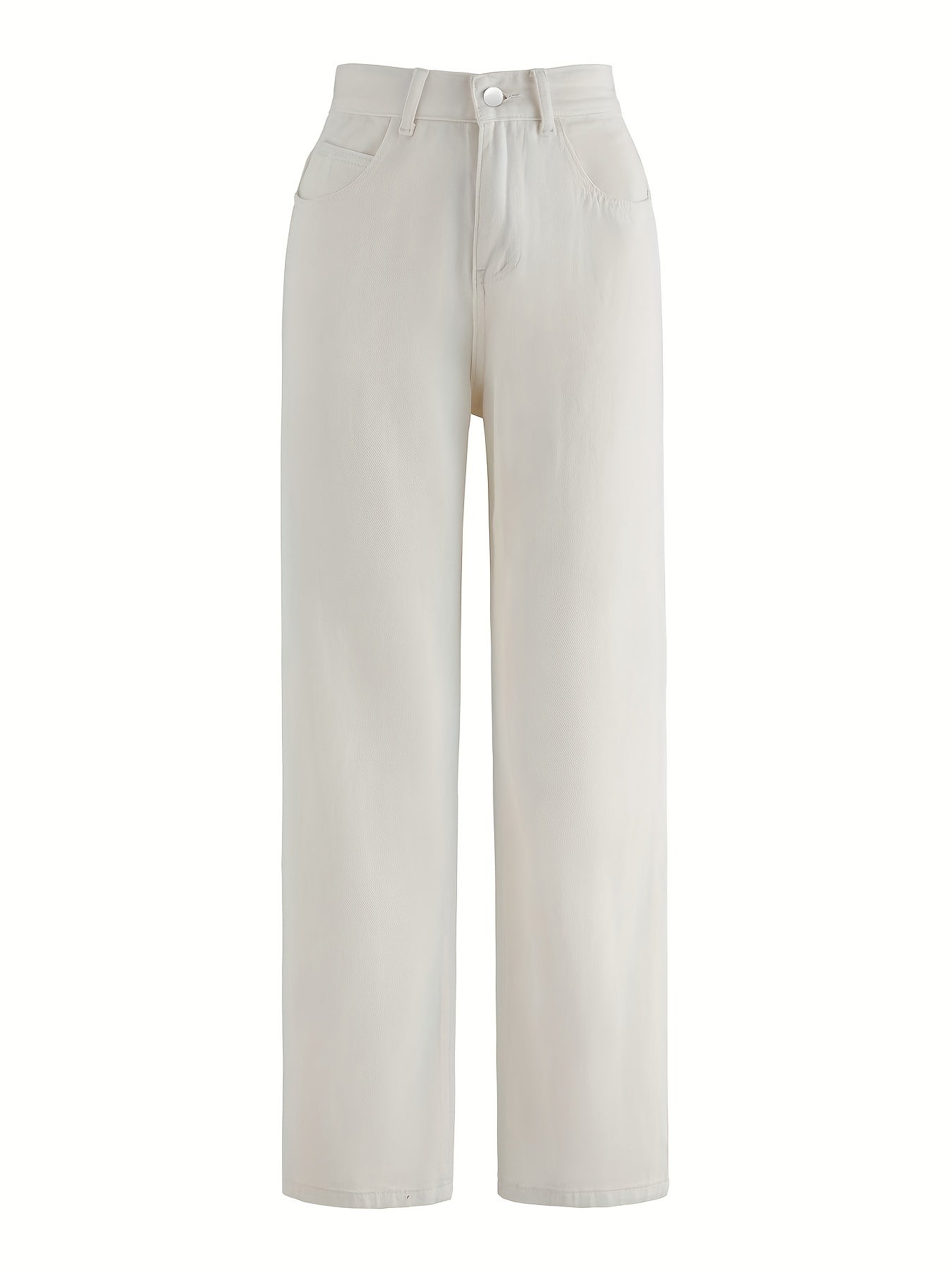 Wide Leg Jeans Mid Rise Denim Pants