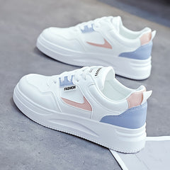 Stylish Lace Up Sport Shoes Block Skate Low Top Sneakers