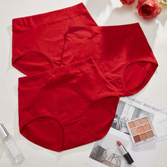 3pcs Solid Briefs Comfy & Breathable Stretchy Intimates Panties