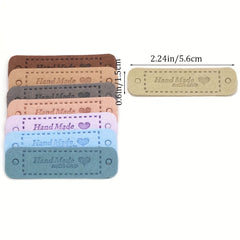 20pcs PU Leather Labels for Hat Scarf Bag - Crochet Items Decal