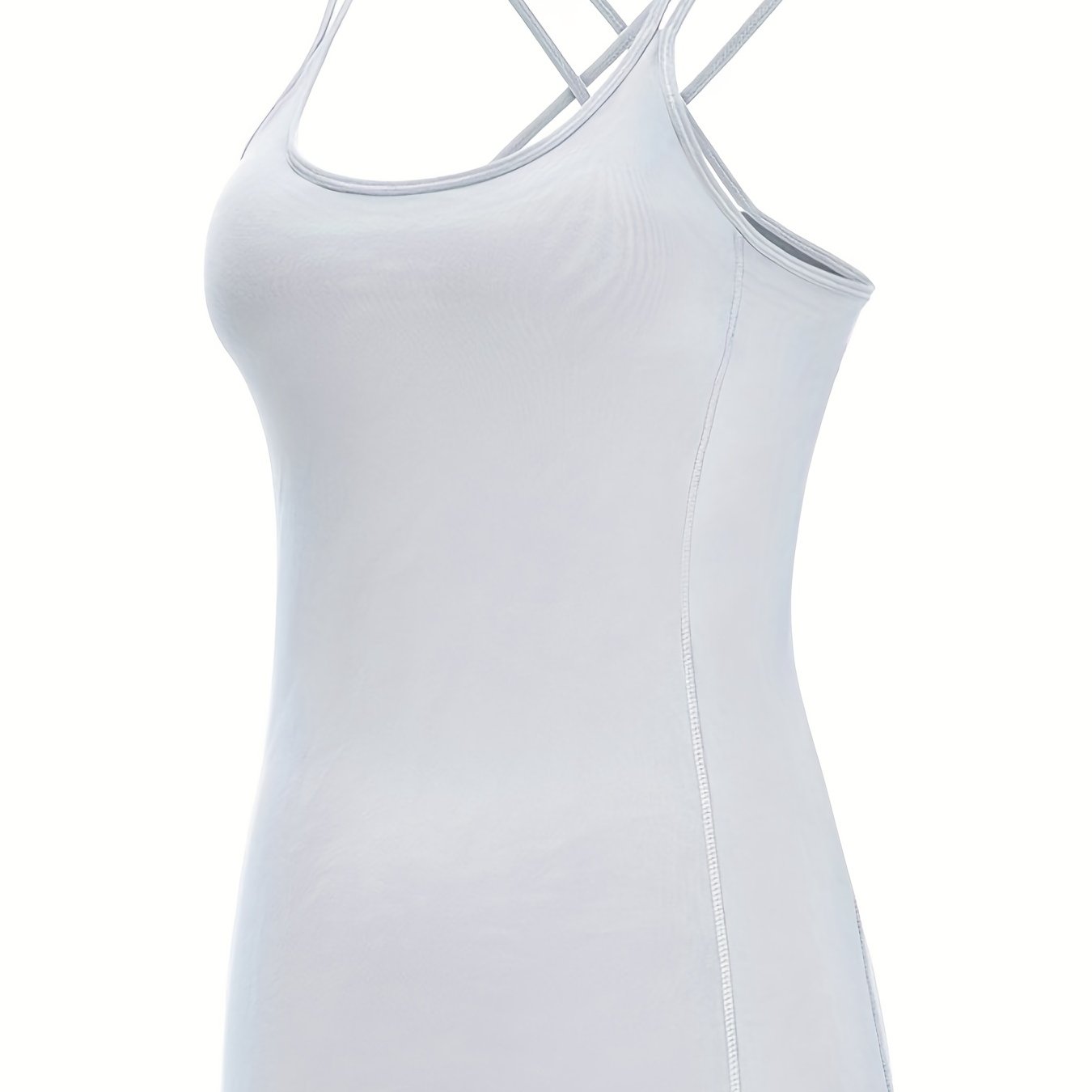 Round Neck Yoga Top Criss Cross Straps Activewear