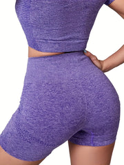 Seamless Butt Lifting Yoga Shorts Slim Fit Gym Activewear