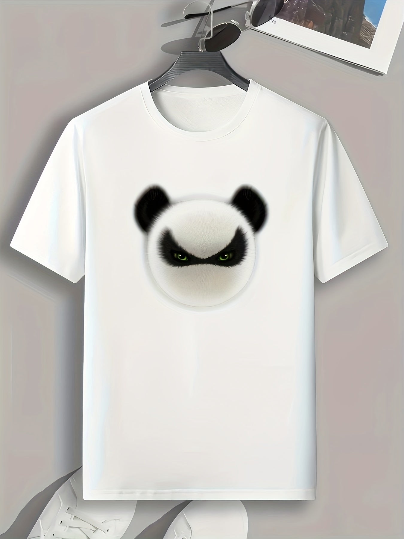 Brushy Head Print Men's Graphic T-shirt Casual Comfy Tees For Summer