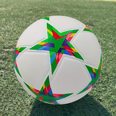Classic No 5 PU Soccer Ball High Elastic Thermal Bonding Football