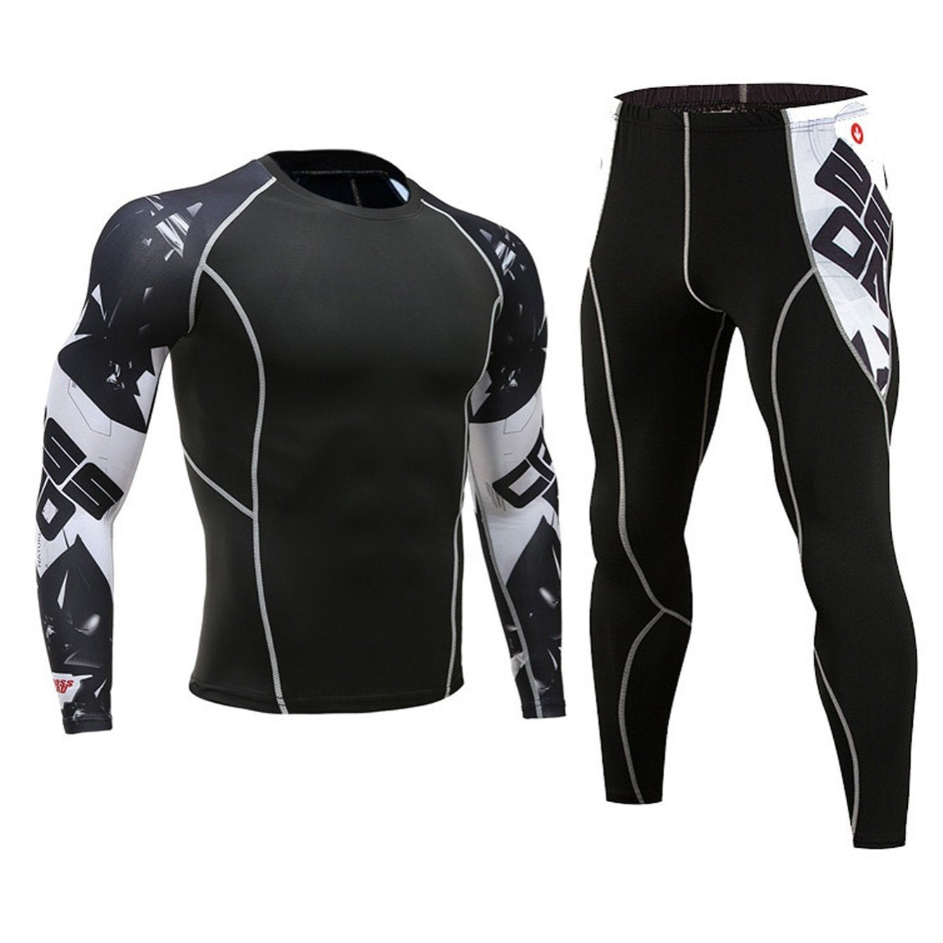 Men's Quick Drying Compression Fitness Suit for Running Training