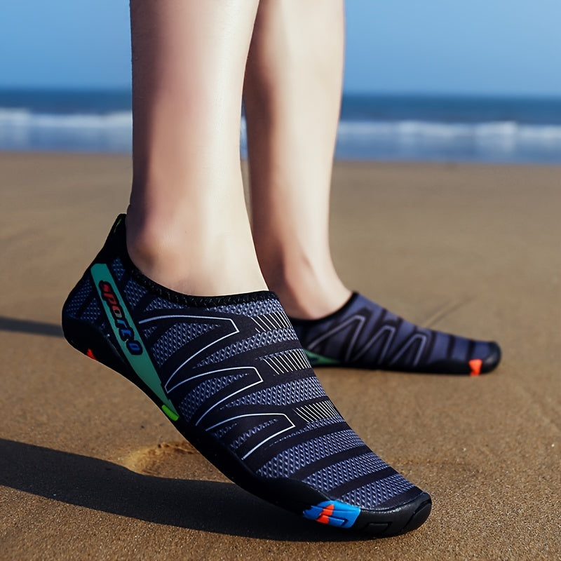 Women's Striped Water Shoes Barefoot Swimming Surfing Aqua Shoes