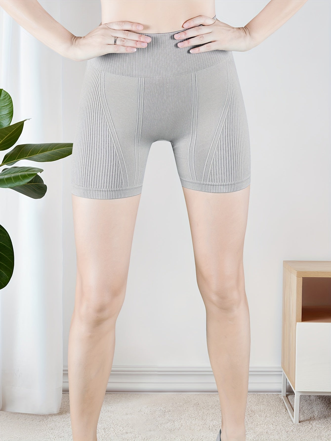 High Waist Yoga Running Sports Shorts Butt Lifting Tummy Control