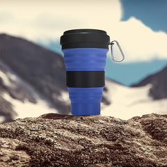 550ml Silicone Folding Water Cup for Travel Reusable Coffee Cup