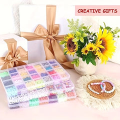 Polymer Clay Beads Charm Bracelet Making Kit - 96 Colors