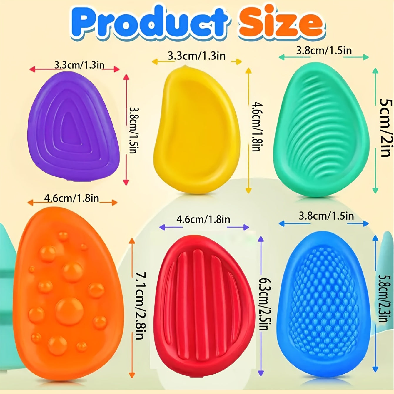 Soft Silicone Relax Stones Sensory Fidget Toys Halloween Christmas Winter