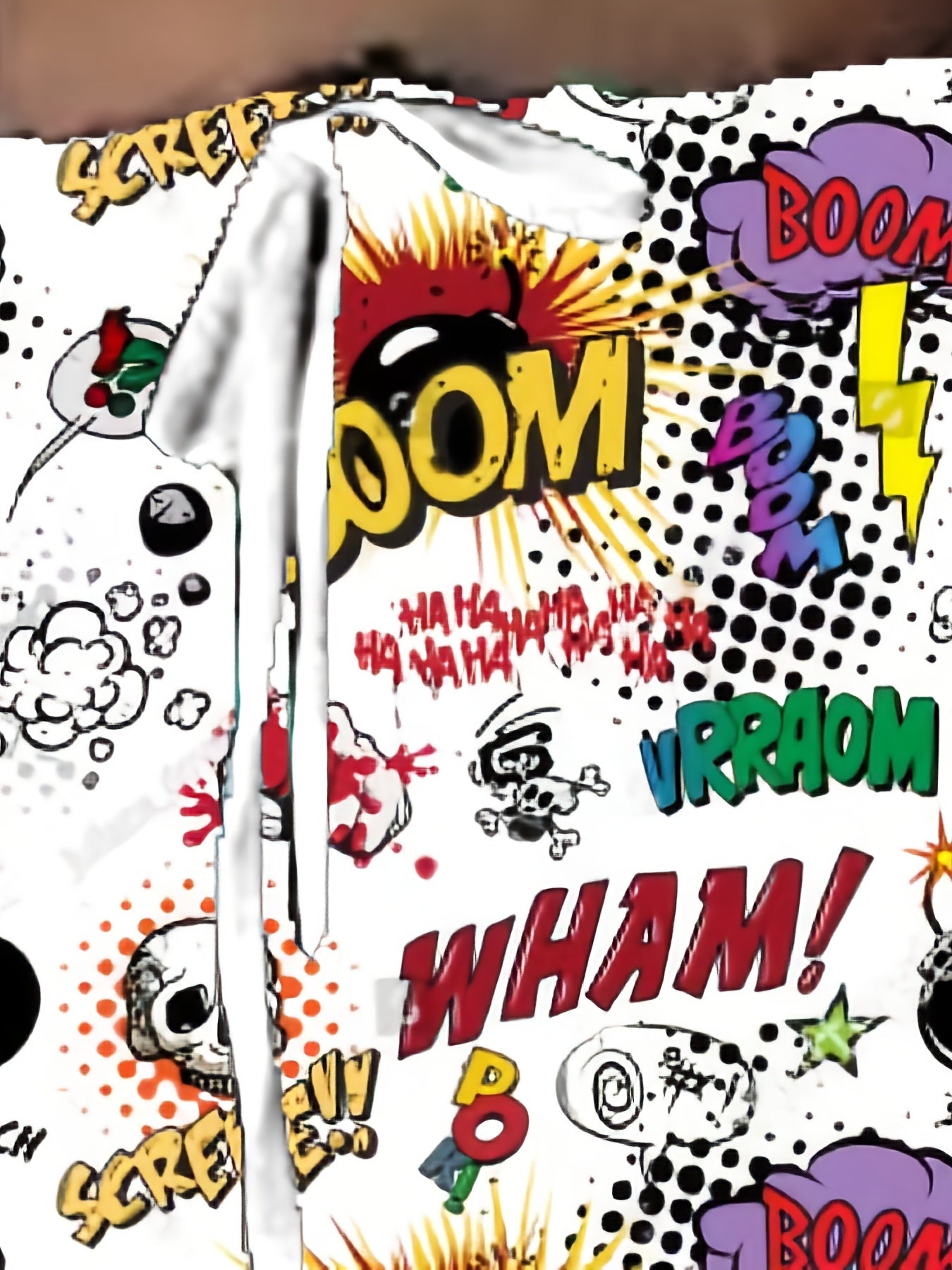 Men's Outdoor Pants with Doodle Graphics & Drawstring