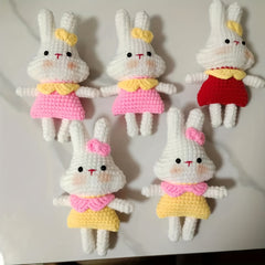 Woven Rabbit Doll Handbag for Family and Friends