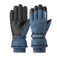 Windproof Anti Slip Winter Ski Gloves Men Warm Touch Screen Compatible