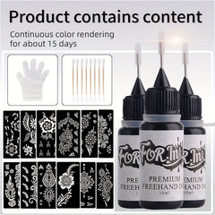 Waterproof Sweatproof Body Paint Pigment Paste - Hand Pattern Template