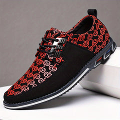 Men's Patterned Derby Shoes Lace up Front Dress Shoes For Men Business Formal