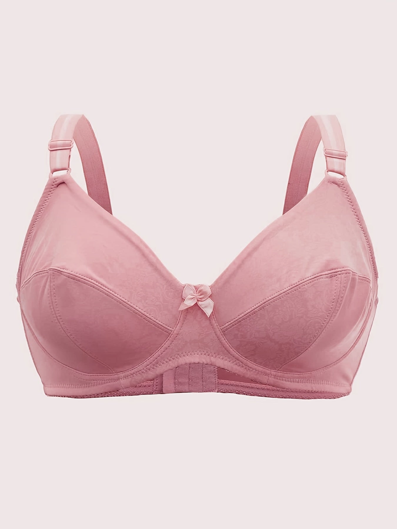 Floral Print Bow Knot Front Bra Plus Sexy Bra