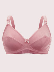 Floral Print Bow Knot Front Bra Plus Sexy Bra
