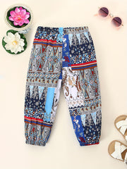 Girls Ethnic Style Summer Rayon Casual Ankle Pants