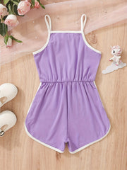 Toddler Girls Unicorn Graphic Cami Rompers Jumpsuits