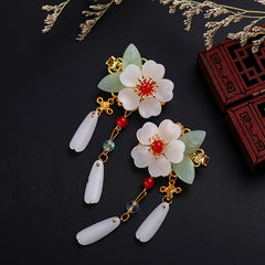 Ancient Hanfu Hair Clips Chinese Style Flower Tassel Hair