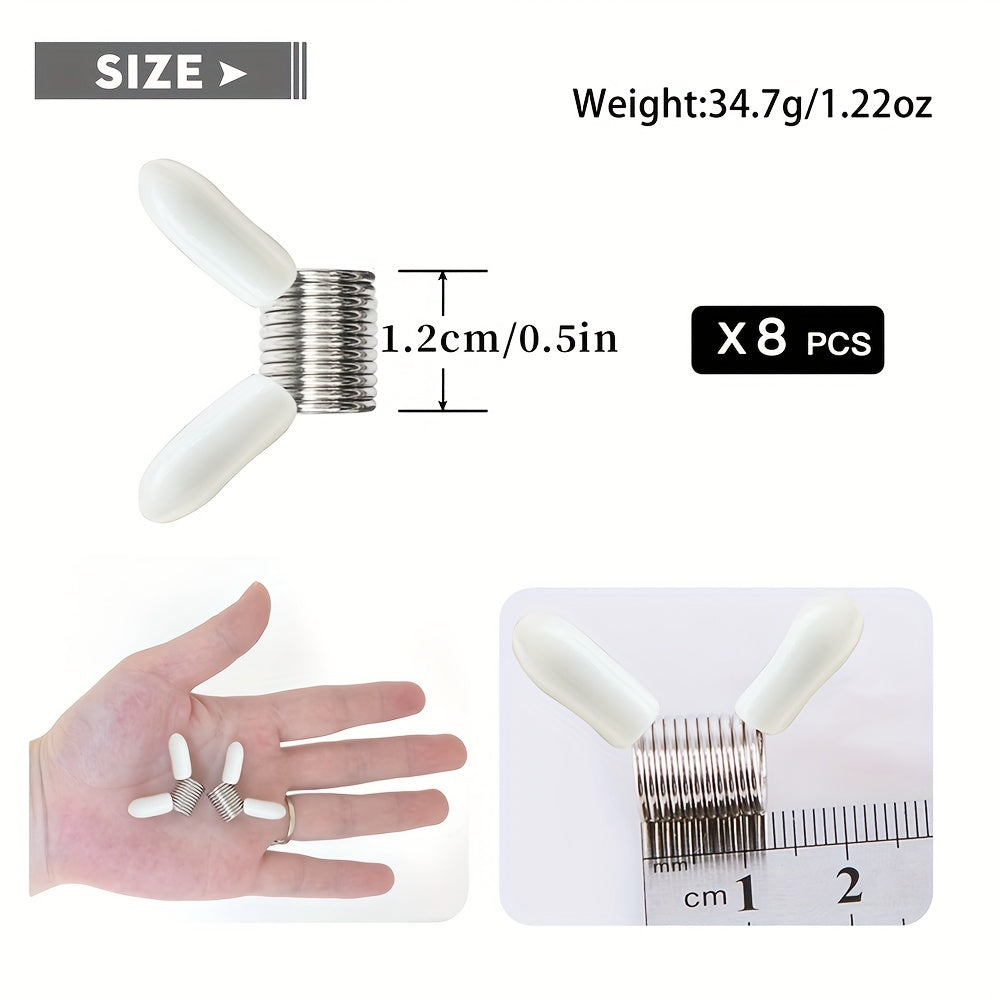 8pcs Stainless Steel Bead Stoppers with Handle for Jewelry Beading