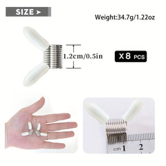 8pcs Stainless Steel Bead Stoppers with Handle for Jewelry Beading