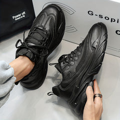Men's Chunky Lace Up Sneakers Soft Sole for Winter & Autumn