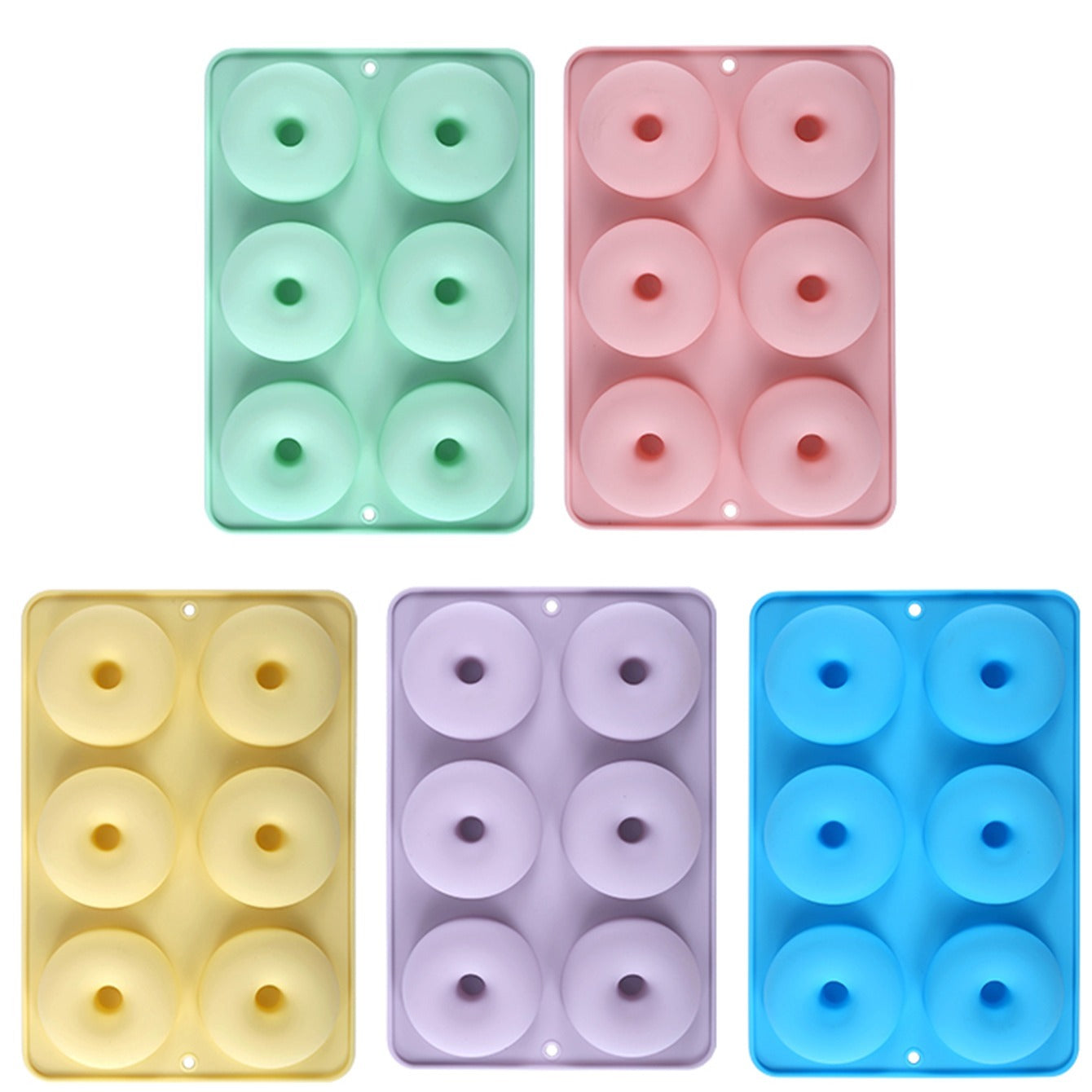 Silicone Donut Pan Non Stick Easy Clean BPA Perfect for Cake Biscuit Bagels Muff