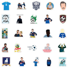 Soccer Coach Stickers 50pcs Waterproof Decals for Children Teens Girls