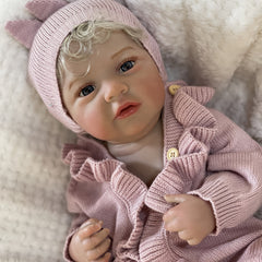 45 72 50 Pink Vinyl Youngsters Individual Doll with Rooted Hair & 3D Pa