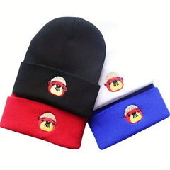 Bear Dad Animal Cartoon Bear Knitted Hat for Men and Women