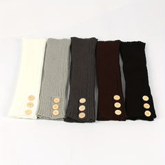 Striped Knit Leg Warmers Colorblock Knee High Socks