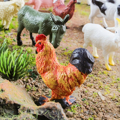 12pcs Farm Animal Figures Set Educational Toy Collection for Children 3-6 Years