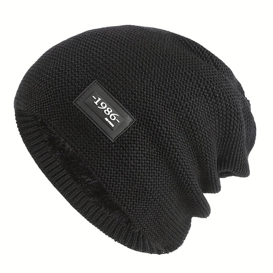 Velvet Woolen Beanie Hat Outdoor Cycling Ski Ear Protection Knit Warm Hat