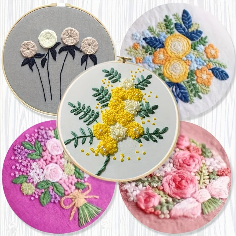 European Embroidery Kit Flowers Cross Stitch DIY