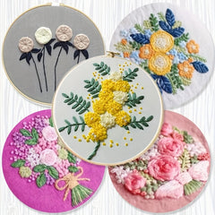European Embroidery Kit Flowers Cross Stitch DIY