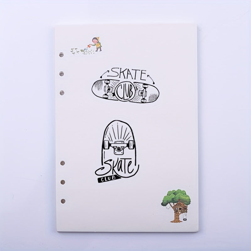 A5 A6 Refill Paper Blank Lined PVC Pouch 6 Holes Inserts 45 Sheets 90 Pages