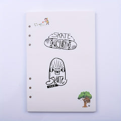 A5 A6 Refill Paper Blank Lined PVC Pouch 6 Holes Inserts 45 Sheets 90 Pages