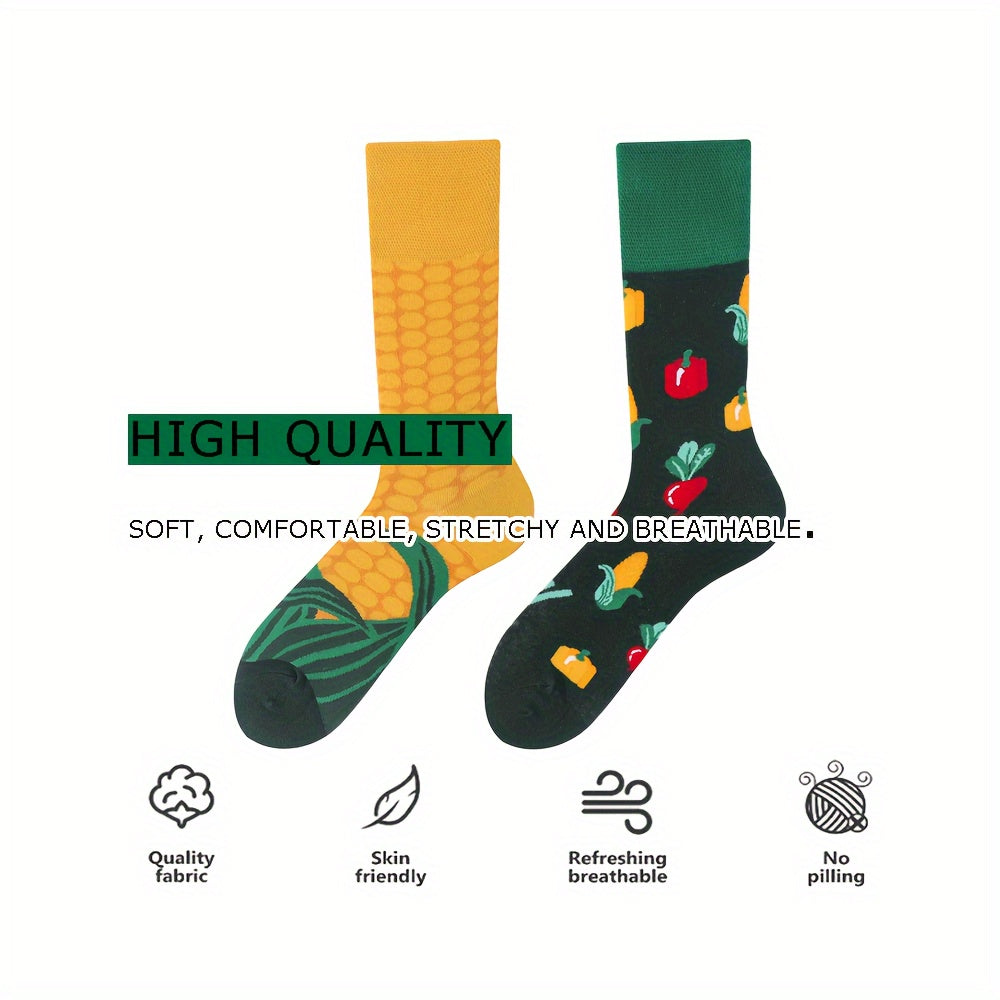 3D Printed Crazy Funny Crew Socks for Men Women