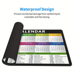 Large Desk Calendar Mouse Pad Non-slip Rubber for Office Laptop