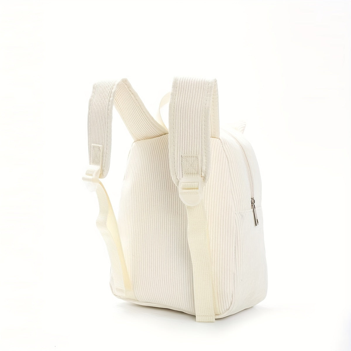 Corduroy Rabbit Ear Footprint Backpack Lightweight Waterproof Schoolbag