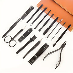 16pcs Folding Nail Cutter Set Multipurpose Nail Trimmer For Home And Outdoor