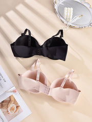 Women's Plus Soft Full Cover Molded Cup Underwire Bra Set