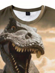 3D Print T Rex T Shirt for Boys - Summer Outdoor Fun