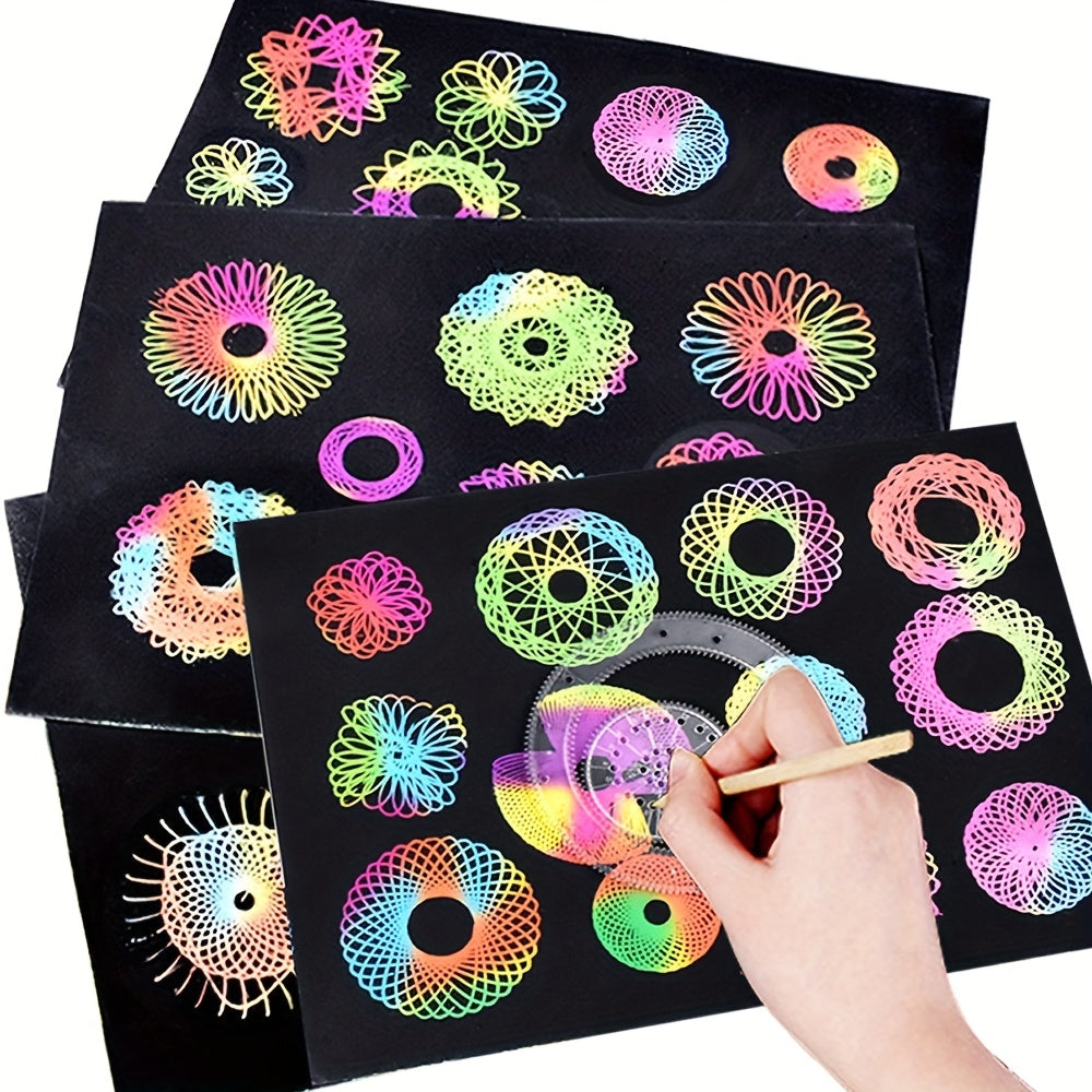 Spirograph Drawing Set Interlocking Gears & Wheels Geometric Ruler Creative