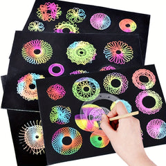 Spirograph Drawing Set Interlocking Gears & Wheels Geometric Ruler Creative