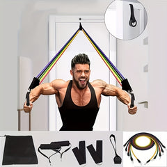 11pcs TPE Resistance Bands Set with Door Anchor and Handles